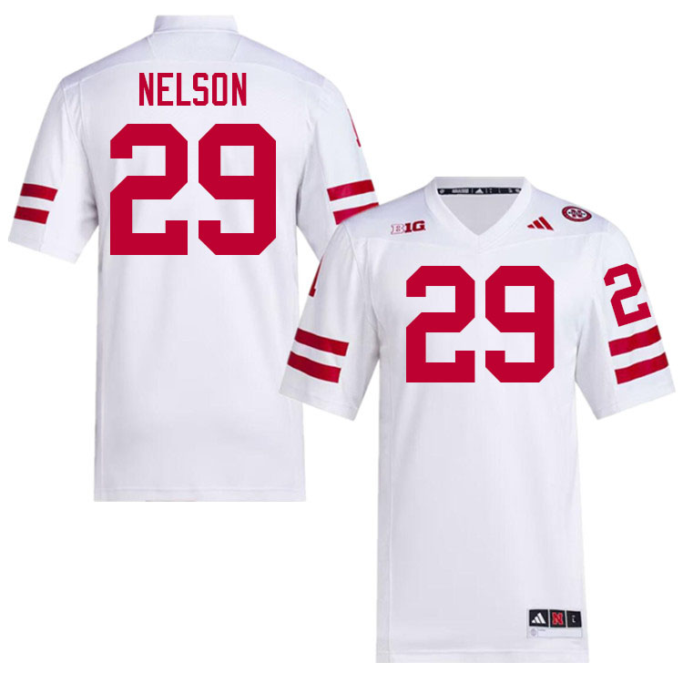 Men #29 Carter Nelson Nebraska Cornhuskers College Football Jerseys Stitched Sale-White